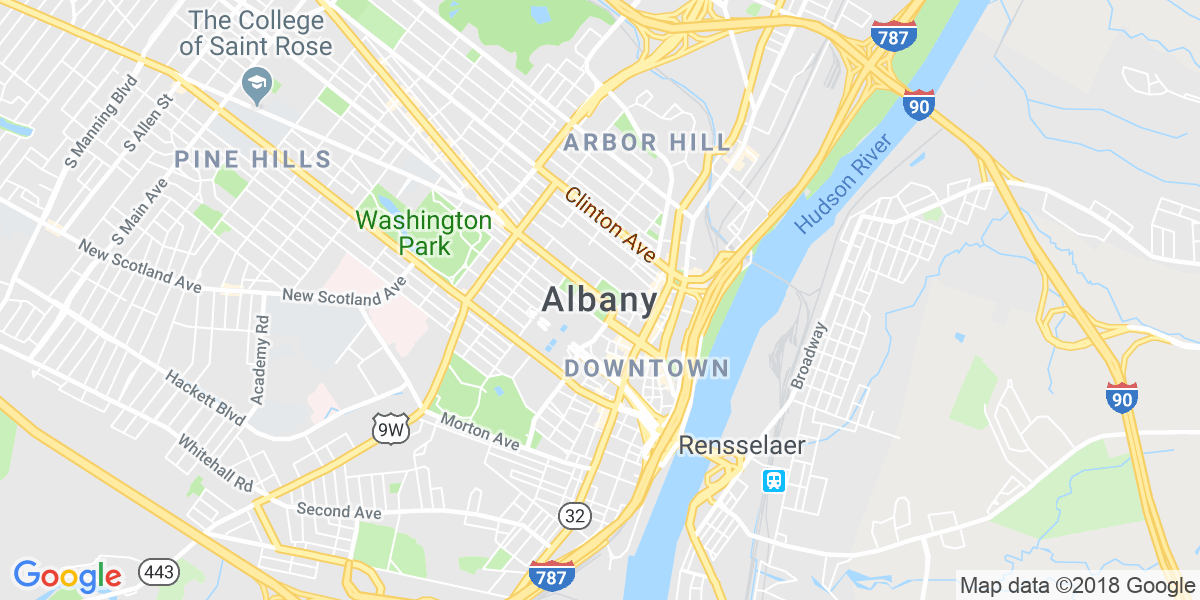 Google Map of Albany, NY